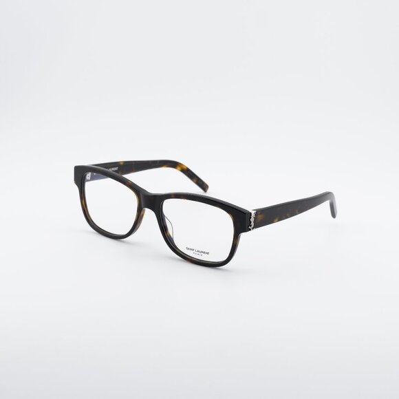 Saint Laurent SLM132 005 Square Eyeglasses Dark Havana 55mm Frame